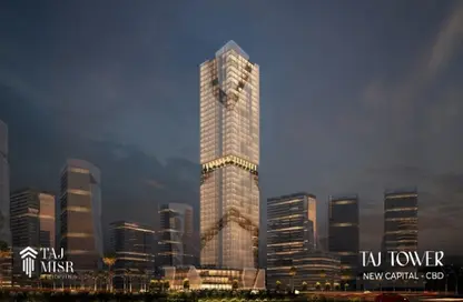 Office Space - 1 Bedroom - 1 Bathroom for sale in Taj Tower - Central Business District - New Capital City - Cairo