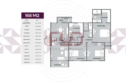 شقة - 3 غرف نوم - 3 حمامات للبيع في اوكاريدا - الاسكان العائلي - مدينة العبور - القليوبية
