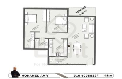 Apartment - 2 Bedrooms - 3 Bathrooms for sale in The One - Smouha - Hay Sharq - Alexandria Apartment - 2 Bedrooms - 3 Bathrooms for sale in The One - Smouha - Hay Sharq - Alexandria