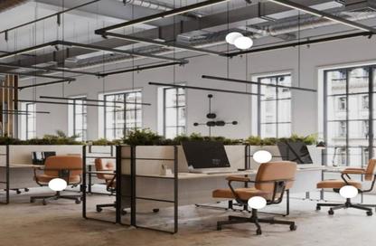 Office Space - 1 Bedroom - 1 Bathroom for rent in Bank Center Street - South Teseen St. - The 5th Settlement - New Cairo City - Cairo