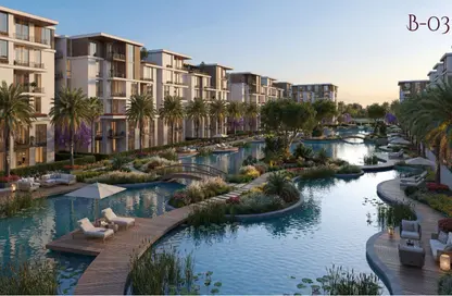 Apartment - 2 Bedrooms - 2 Bathrooms for sale in Tesla Residence - Al Wahat Road - 6 October City - Giza