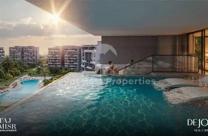 شقة - 2 غرف نوم - 2 حمامات للبيع في منطقة الداون تاون - العاصمة الإدارية الجديدة - القاهرة