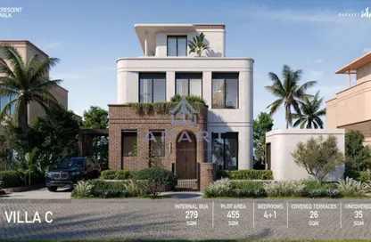 فيلا - 4 غرف نوم - 4 حمامات للبيع في كريسينت واك - كمبوندات التجمع الخامس - التجمع الخامس - مدينة القاهرة الجديدة - القاهرة