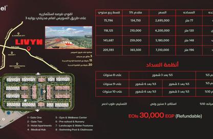 Apartment - 3 Bedrooms - 2 Bathrooms for sale in LIVYN - El Shorouk Compounds - Shorouk City - Cairo