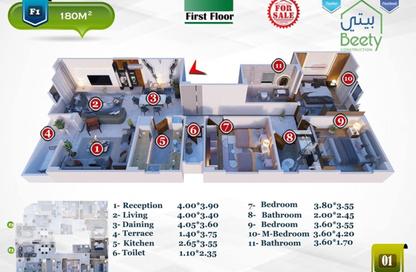 Apartment - 3 Bedrooms - 3 Bathrooms for sale in North Rehab - New Cairo City - Cairo