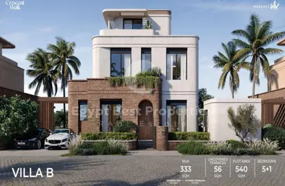 Townhouse - 3 Bedrooms - 3 Bathrooms for sale in Crescent Walk - 5th Settlement Compounds - The 5th Settlement - New Cairo City - Cairo