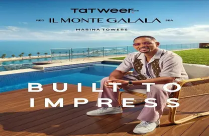 Hotel Apartment - 2 Bedrooms - 2 Bathrooms for sale in IL Monte Galala - Al Ain Al Sokhna - Suez