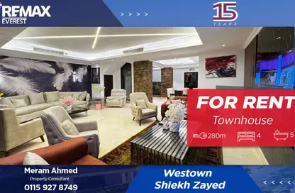 Townhouse - 4 Bedrooms - 5 Bathrooms for rent in Beverly Hills - Sheikh Zayed Compounds - Sheikh Zayed City - Giza