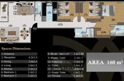 شقة - 3 غرف نوم - 4 حمامات للبيع في نورث هاوس - التجمع الخامس - مدينة القاهرة الجديدة - القاهرة