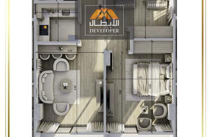 Apartment - 2 Bedrooms - 1 Bathroom for sale in El Hegaz Gate Abtal - El Hegaz District - Hurghada - Red Sea