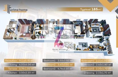 Apartment - 3 Bedrooms - 3 Bathrooms for sale in Bait Alwatan - The 5th Settlement - New Cairo City - Cairo