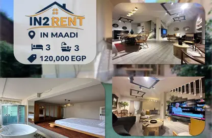 Villa - 3 Bedrooms - 3 Bathrooms for rent in Sarayat Al Maadi - Hay El Maadi - Cairo