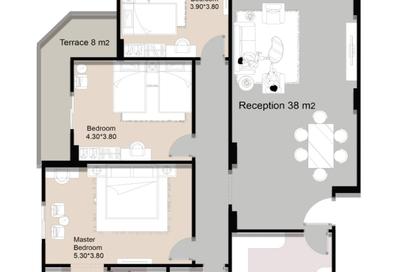 Apartment - 3 Bedrooms - 2 Bathrooms for sale in Al Andalus Buildings - Al Andalus District - New Cairo City - Cairo