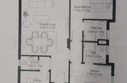 Apartment - 2 Bedrooms - 3 Bathrooms for sale in Garden Residence - Hyde Park - New Cairo City - Cairo