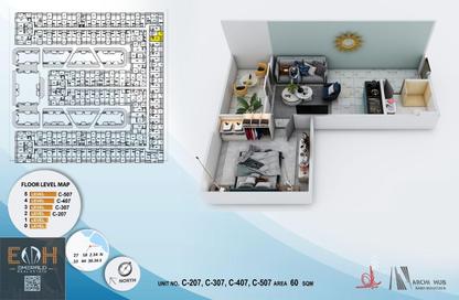 Apartment - Studio - 1 Bathroom for sale in El Hadaba District - Hurghada - Red Sea