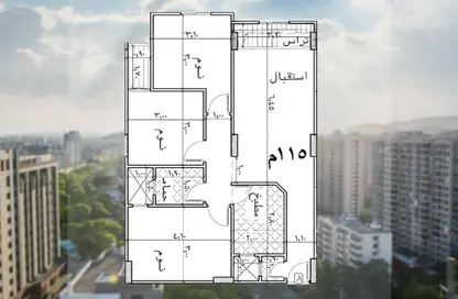 شقة - 3 غرف نوم - 2 حمامات للبيع في البوابة الرابعة - مينا - حدائق الاهرام - الجيزة