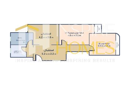 Apartment - 2 Bedrooms - 1 Bathroom for sale in Cleopatra - Hay Sharq - Alexandria Apartment - 2 Bedrooms - 1 Bathroom for sale in Cleopatra - Hay Sharq - Alexandria