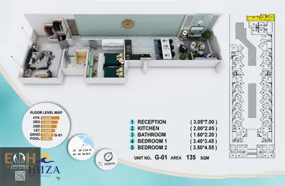 شقة - غرفة نوم - 1 حمام للبيع في منطقة الاحياء - الغردقة - محافظة البحر الاحمر