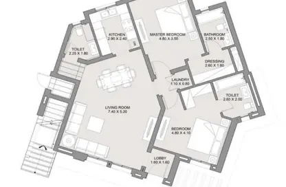 Apartment - 2 Bedrooms - 2 Bathrooms for sale in The Fourteen Golf Residences - Uptown Cairo - Mokattam - Cairo