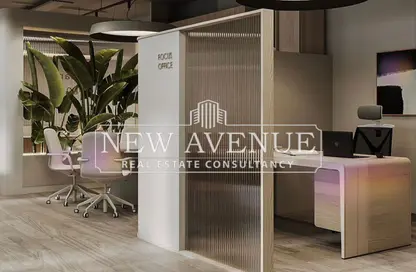 Office Space - 1 Bedroom - 1 Bathroom for sale in Bank Center Street - South Teseen St. - The 5th Settlement - New Cairo City - Cairo