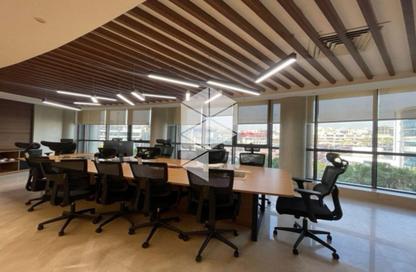 Office Space - 5 Bedrooms - 1 Bathroom for rent in Bank Center Street - South Teseen St. - The 5th Settlement - New Cairo City - Cairo