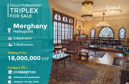 Villa - 5 Bedrooms - 5 Bathrooms for sale in Al Merghany St. - Ard El Golf - Heliopolis - Masr El Gedida - Cairo