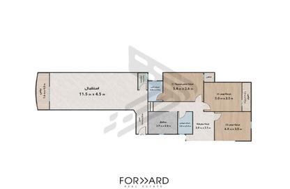Apartment - 3 Bedrooms - 3 Bathrooms for sale in Smouha Square - Smouha - Hay Sharq - Alexandria