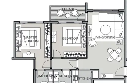 شقة - 2 غرف نوم - 2 حمامات للبيع في مدينة نور - القاهرة