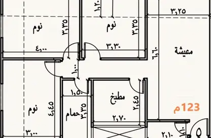 شقة - 3 غرف نوم - 2 حمامات للبيع في البوابة الثالثة - منقرع - حدائق الاهرام - الجيزة