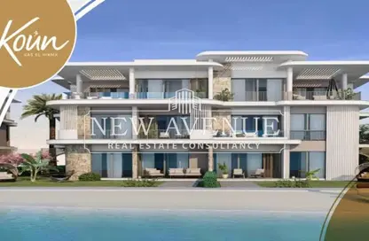 (بنتهاوس  (روف - 3 غرف نوم - 2 حمامات للبيع في كون - راس الحكمة - الساحل الشمالي