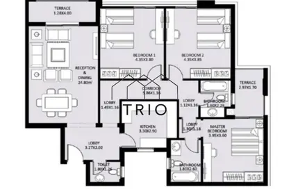 شقة - 3 غرف نوم - 3 حمامات للبيع في جايد ريزيدنس - كمبوندات التجمع الخامس - التجمع الخامس - مدينة القاهرة الجديدة - القاهرة
