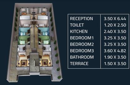 Apartment - 2 Bedrooms - 1 Bathroom for sale in Al Nawadi St - Hadayek October - 6 October City - Giza