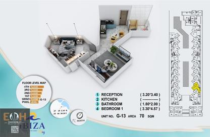Apartment - 1 Bedroom - 1 Bathroom for sale in Al Ahyaa District - Hurghada - Red Sea