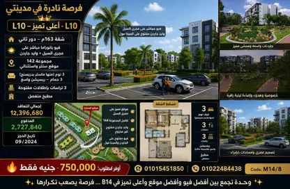 Apartment - 3 Bedrooms - 3 Bathrooms for sale in Madinaty - Cairo