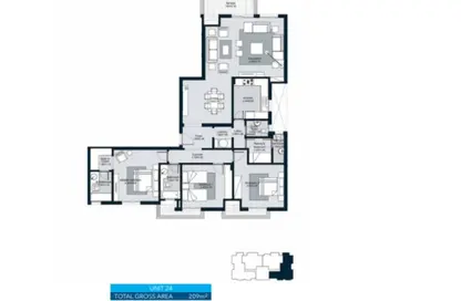 شقة - 3 غرف نوم - 3 حمامات للبيع في ذا كورت ياردز - كمبوندات الشيخ زايد - الشيخ زايد - الجيزة