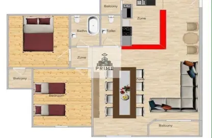 شقة - 2 غرف نوم - 2 حمامات للبيع في ريتاج - المستثمرين الجنوبية - مدينة القاهرة الجديدة - القاهرة