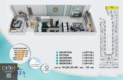 Apartment - 3 Bedrooms - 1 Bathroom for sale in Al Ahyaa District - Hurghada - Red Sea