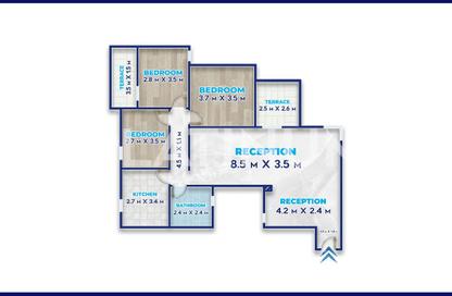Apartment - 3 Bedrooms - 1 Bathroom for sale in Al Geish Road - Saraya - Sidi Beshr - Hay Awal El Montazah - Alexandria