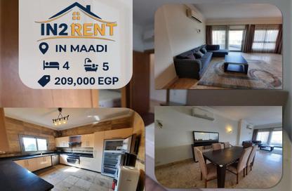 Duplex - 4 Bedrooms - 5 Bathrooms for rent in Port Said St. - Maadi - Hay El Maadi - Cairo