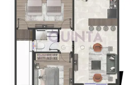 شقة - 2 غرف نوم - 1 حمام للبيع في لاكوينتا هايتس - الغردقة - محافظة البحر الاحمر