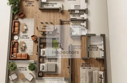 شقة - 2 غرف نوم - 3 حمامات للبيع في جاردن ريزدنس - هايد بارك - مدينة القاهرة الجديدة - القاهرة