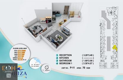 Apartment - 1 Bedroom - 1 Bathroom for sale in Al Ahyaa District - Hurghada - Red Sea