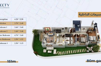 Apartment - 3 Bedrooms - 2 Bathrooms for sale in Bait Alwatan - The 5th Settlement - New Cairo City - Cairo