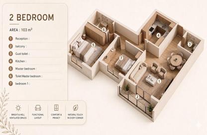 Apartment - 2 Bedrooms - 2 Bathrooms for sale in Zaki Ragab St. - Smouha - Hay Sharq - Alexandria