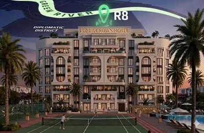 شقق فندقية - غرفة نوم - 1 حمام للبيع في لوميا لاجونز - العاصمة الإدارية الجديدة - القاهرة