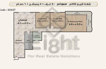 Apartment - 3 - 1 for sale in Sporting - Hay Sharq - Alexandria