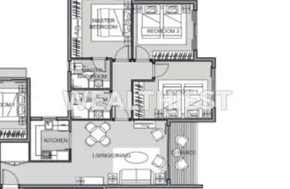 شقة - 3 غرف نوم - 2 حمامات للبيع في مدينة نور - القاهرة