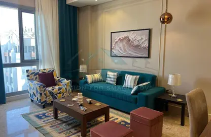 Apartment - 1 Bedroom - 2 Bathrooms for rent in Aljazi Marriott Residences - Mohamed Naguib Axis - North Investors Area - New Cairo City - Cairo