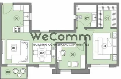 Apartment - 2 Bedrooms - 1 Bathroom for sale in HAP Town - Mostakbal City Compounds - Mostakbal City - Future City - Cairo