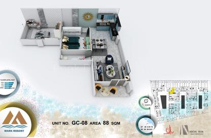 Apartment - 2 Bedrooms - 1 Bathroom for sale in El Kawther District - Hurghada - Red Sea